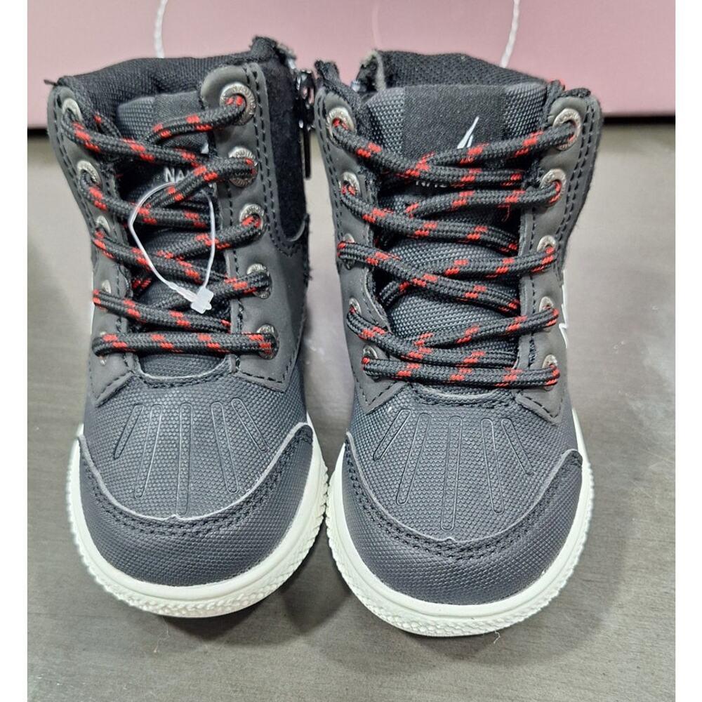 Nautica Black and Red Kids Boots